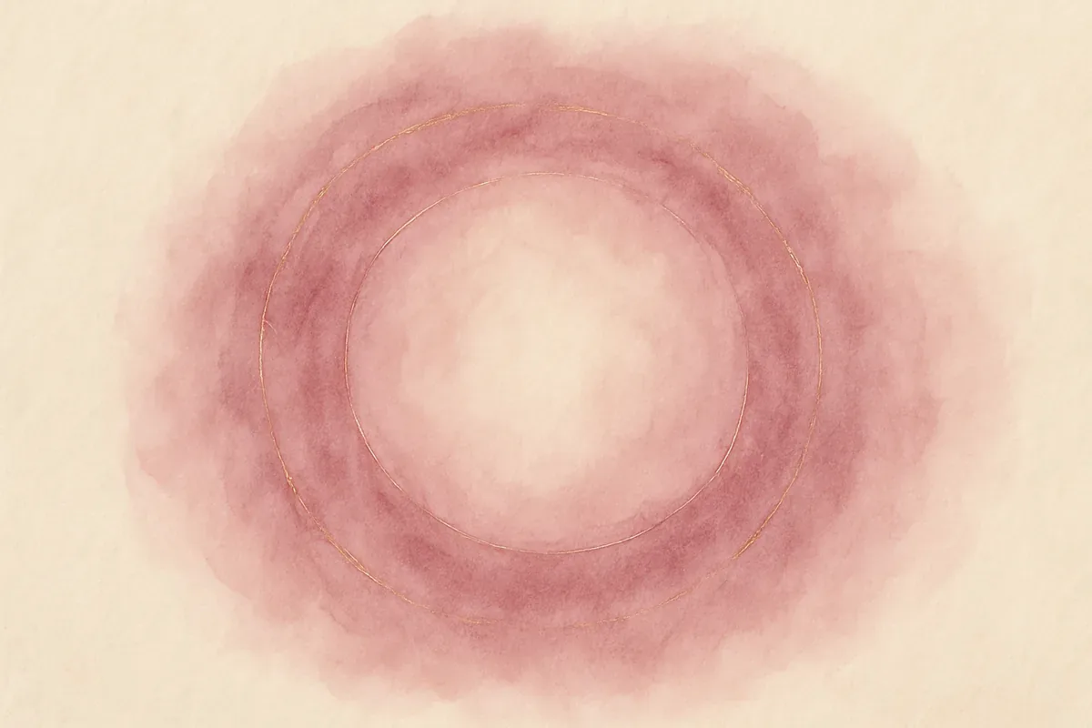 Illustration aquarelle poétique aux tons rose poudré, dans le style de La Clairière, évoquant protéger son énergie des autres