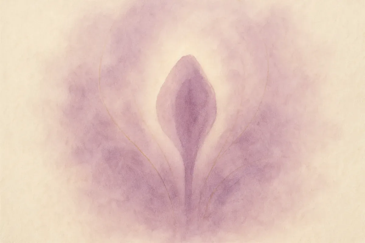 Illustration aquarelle poétique aux tons mauve, dans le style de La Clairière, évoquant reprendre confiance en soi : le chemin concret
